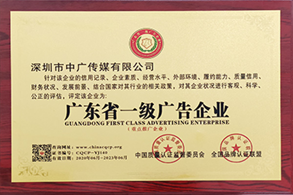 广东省一级广告企业
